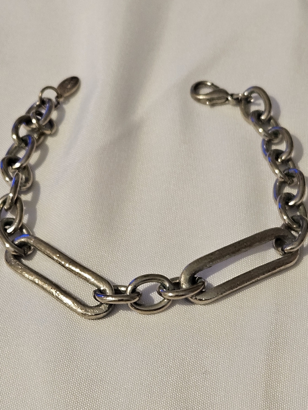 Retro Women's Silver Tone Link Chain Bracelet by COOL JEWELS
